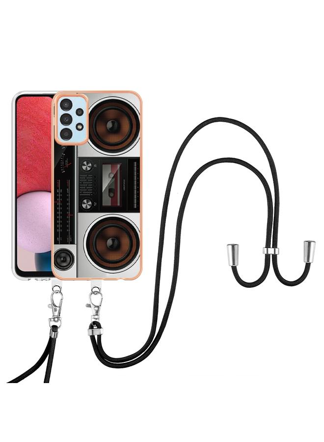 اس-توب جراب لهاتف Samsung Galaxy A13 4G مطلي بالكهرباء من الجانبين مع حبل تعليق - Image 2