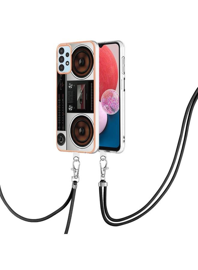 اس-توب جراب لهاتف Samsung Galaxy A13 4G مطلي بالكهرباء من الجانبين مع حبل تعليق - Image 1