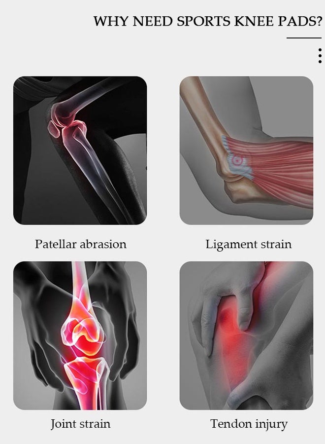 DUNISO 2 Piece Knee Pad Knee Brace with Side Stabilizers and Patella Gel Pads Adjustable Compression Knee Support Braces for Knee Pain Meniscus Tear ACL MCL Arthritis Joint Pain Relief Injury Recovery - Image 3