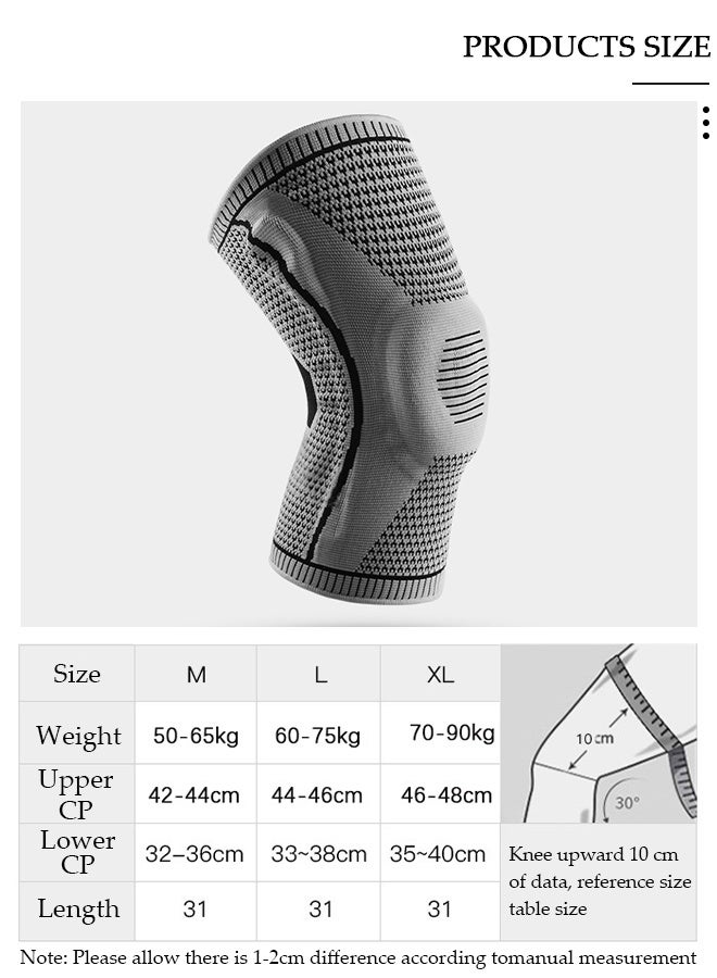 DUNISO 2 Piece Knee Pad Knee Brace with Side Stabilizers and Patella Gel Pads Adjustable Compression Knee Support Braces for Knee Pain Meniscus Tear ACL MCL Arthritis Joint Pain Relief Injury Recovery - Image 4