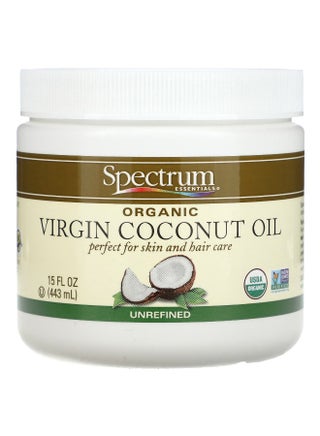Spectrum Essentials, Organic Unrefined Virgin Coconut Oil, 15 fl oz (443 ml) - pzsku/ZAB50B9BFC14E2D7C3445Z/45/_/1745336442/13a3905f-8aea-498e-b494-af681dfc5fcc