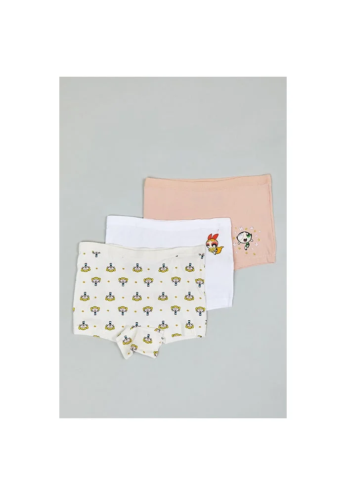 R&b 3 Pack The Powerpuff Girls Print Boyshorts