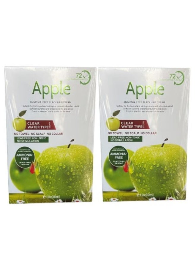 ابل  كريم صبغة شعر أسود خالي من الأمونيا من آبل 30 مل عبوتين - Image 1