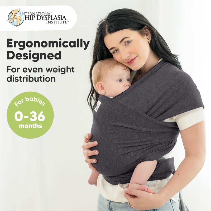 KeaBabies Baby Wrap Carrier - All in 1 Original Baby Carrier Newborn to Toddler Sling, Easy to Wear, Hands Free Bonding, Lightweight, Breathable Infant Wraps (Mystic Gray) - Image 2
