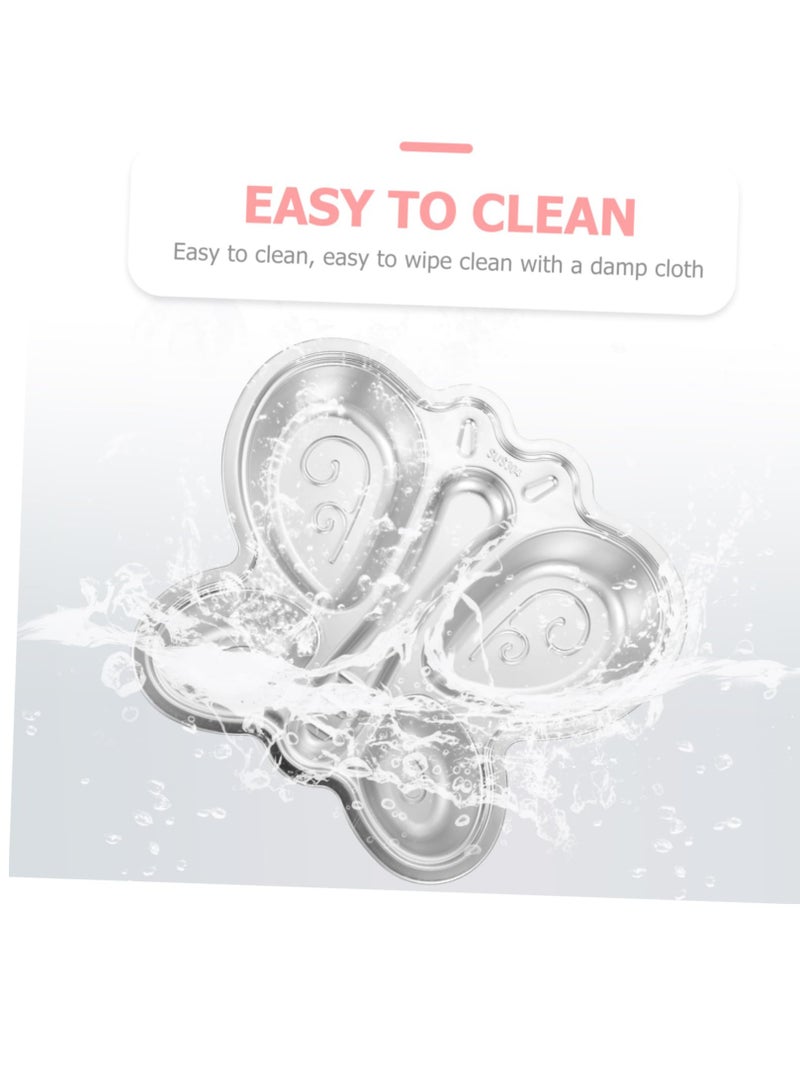 Excefore Steel Divided Plates, Kids Training Plate, Divided Tray Food Serving Platter, Kids Camping Dish Stainless Steel Household Divider, for Toddlers and Kids, Camping, Lunch and Dinner - Image 2