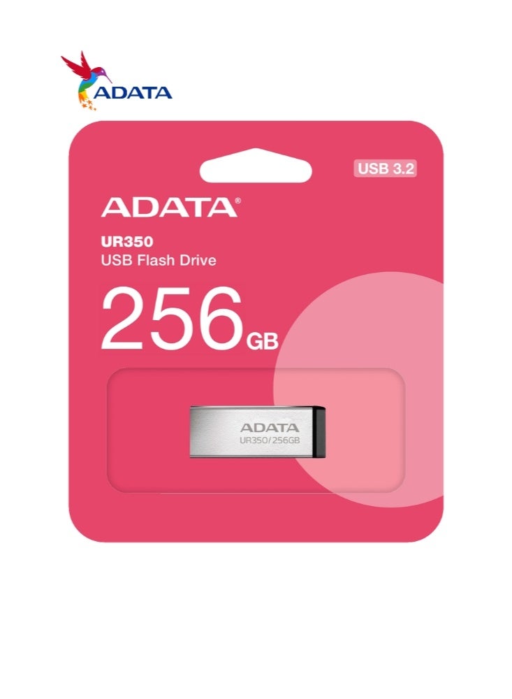 ADATA UR350 256GB USB 3.2 (USB 5Gbps) Flash Drive | Metal | Ultrafast Data Transfer and Lightweight | Black - Image 2