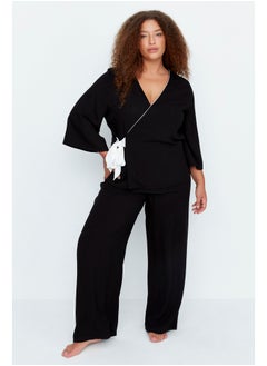 Plain Plus Size Pajama Set