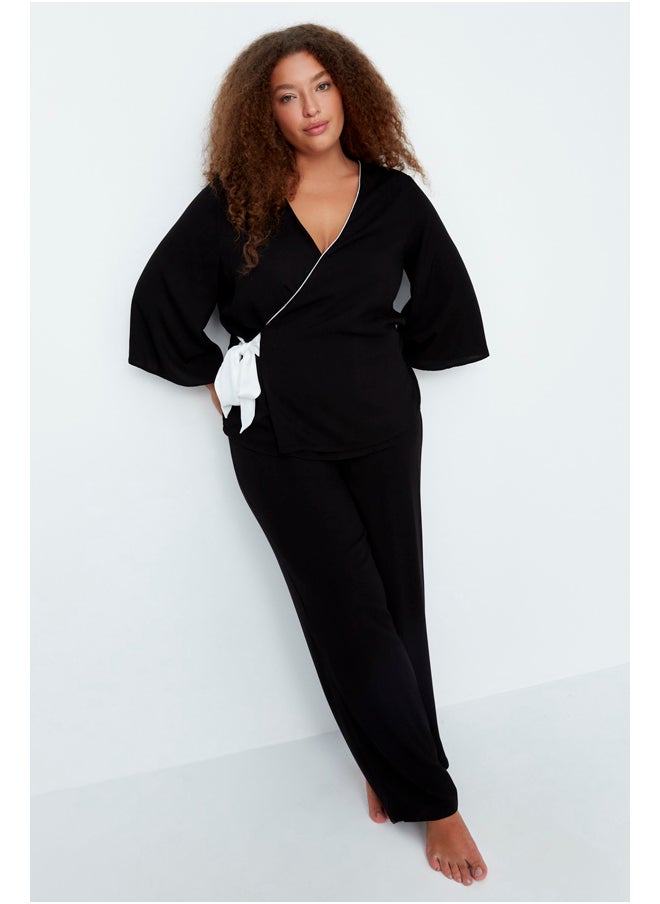 trendyol - Plain Plus Size Pajama Set - Image 1