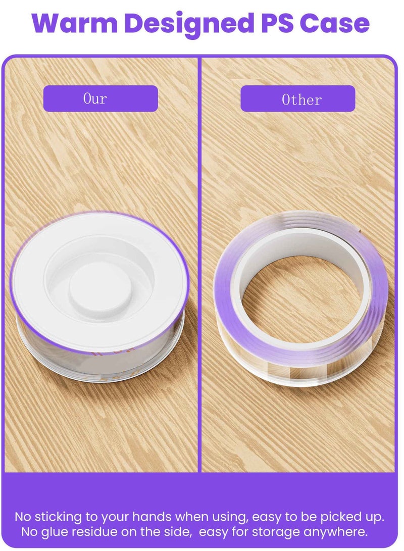 Double Sided Tape Heavy Duty Nano Tape, Strong Mounting Tape Adhesive Tape, Extra Large Clear Two Sided Sticky Poster Wall Tape, Multipurpose Removable Wall Tape Sticky Poster Tape (3M) - Image 4