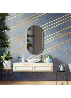 Zonon 3 Rolls Tape Self Adhesive Metalized Polyester Film Tape Washi Tape For Christmas Detailing Accent Walls Graphic Arts For Cars And Boats Trim 3 Sizes (Multi Size Gold)  - Image 5