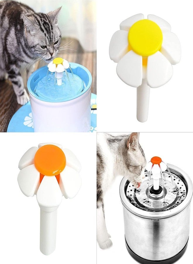 DPWOUM White Pet Water Fountain Nozzle Replacement Yellow Flower for Head for Cat Fountain Automatic Drinking Water Dispenser pet Water Fountain Attachment for Cats, Dogs, Multiple Pets Cat Fountains - Image 3