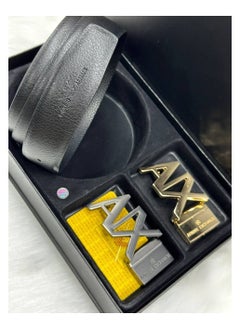 Armani Exchange Giorgio Armani A|X Leather Belt Collection with Iconic A|X Buckles  - Image 1