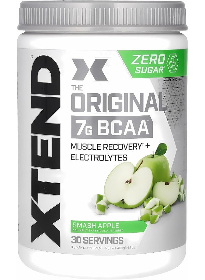 XTEND Original BCAA Powder Zero Sugar With Electrolytes for Hydration & Muscle Repair, Post-Workout Supplement, Smash Apple Flavor - 30 Servings - Image 1