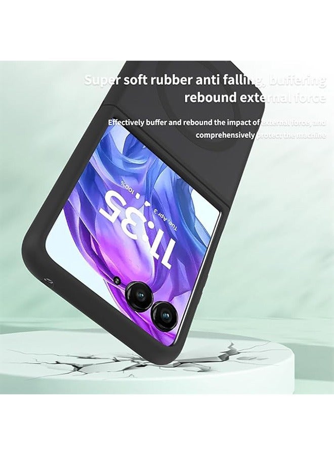 Magnetic Case for Motorola Moto Razr 60 Ultra, Frosted Translucent Back Protective Slim Phone Cover, Anti-Fingerprints, Anti-Fall Drop Protection, Shockproof Case for Motorola Moto Razr 60 Ultra (Black) - Image 3
