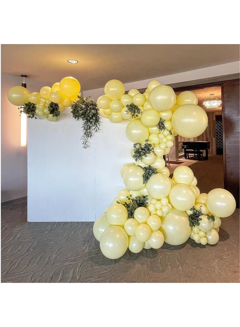 ستار تكس 100 عبوة بالونات باللون الأصفر فاتح من اللاتكس للحفلات الهيليوم الدائرية مقاس 12 انش لتزيين خلفية حفلات الزفاف والتخرج والذكرى السنوية واعياد الميلاد - Image 3