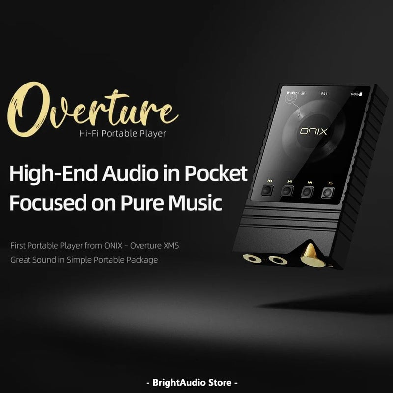 Onix Overture XM5 Portable HiFi MP3 Music Player, USB DAC Ldac High-Resolution Audio, Es9039pro Dual Bluetooth Ldac, Black - Image 2