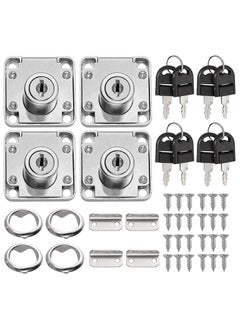 Cam Lock 22mm, 4PCS Security Cabinet Lock with Key Different Cupboard Lock for Furniture Cabinet Mailbox Drawer Household Office - pzsku/ZAB5115D7A1FE1A71EE9FZ/45/_/1735315287/209f86d2-195b-4a98-b928-b87f5ed3da98