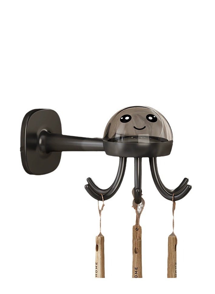 Generic Cupboard Hanging Hook Rack Holder Black  - Image 1