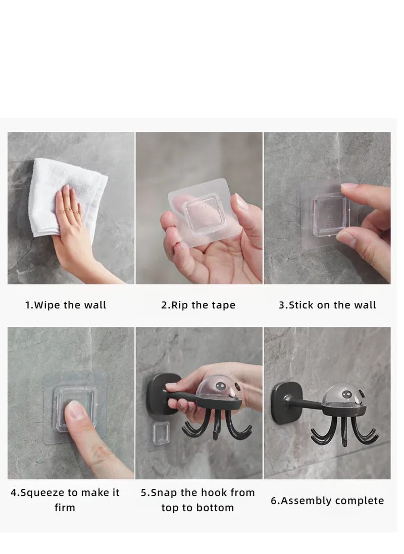 Generic Cupboard Hanging Hook Rack Holder Black  - Image 4