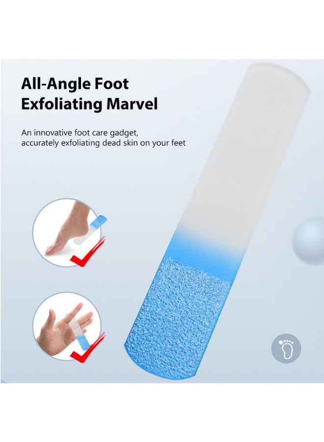 Kootinn 2Pcs Pink Blue Glass Foot File Pedicure Rasp Professional Pedicure Tools for Smooth Soft Feet Premium Foot Scrubber for Calluses Corns and Dead Skin Removal - Image 4