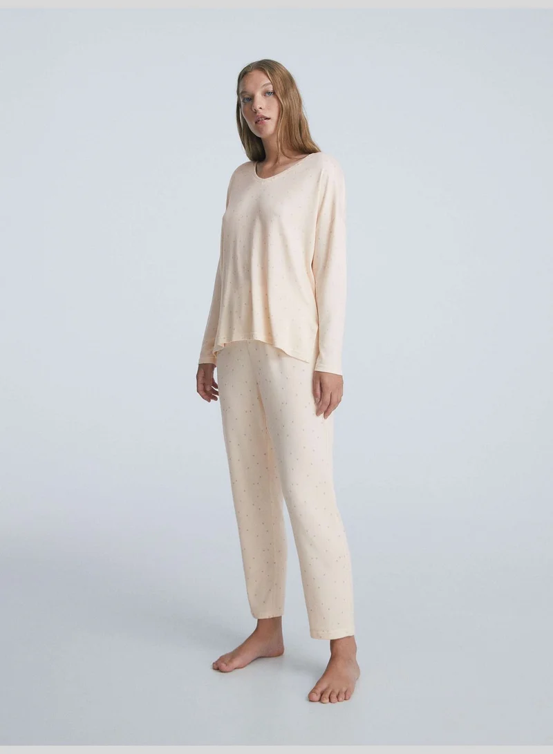 oysho Soft touch star trousers