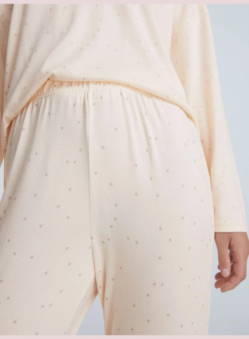 oysho Soft touch star trousers