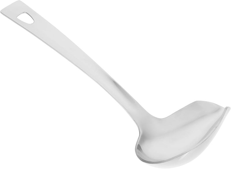 304 Stainless Steel Oil Scoop and Kitchen Soup Spoon Thickened Ladle for Home Cooking and Oil Pouring, Sturdy Kitchen Utensil for Soup Serving and Cooking Tasks - Image 1