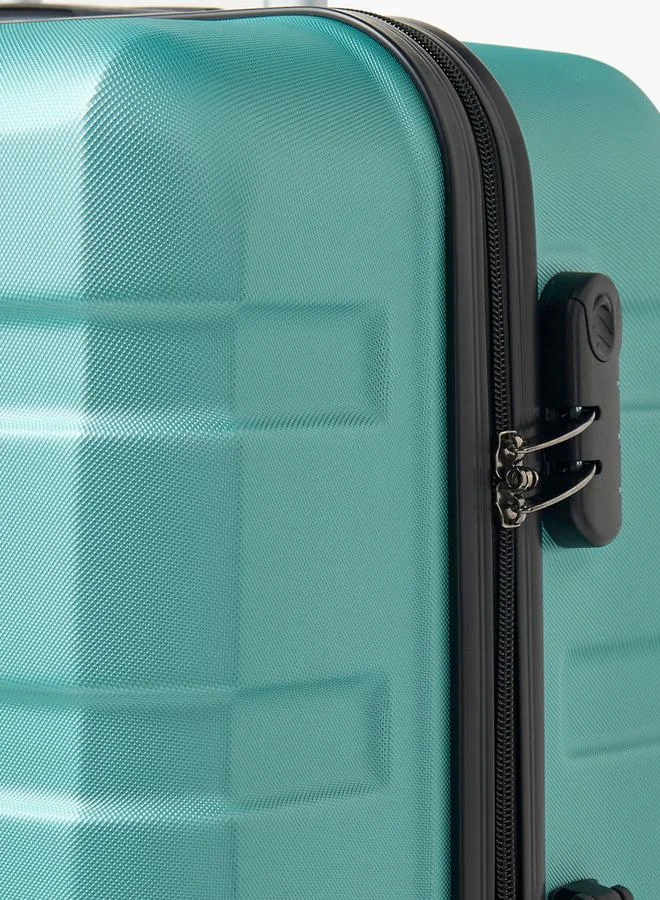 Wave GREEN Textured Hardcase Luggage Trolley With Retractable Handle - 20 Inches Cabin Bag  | Best Price UAE