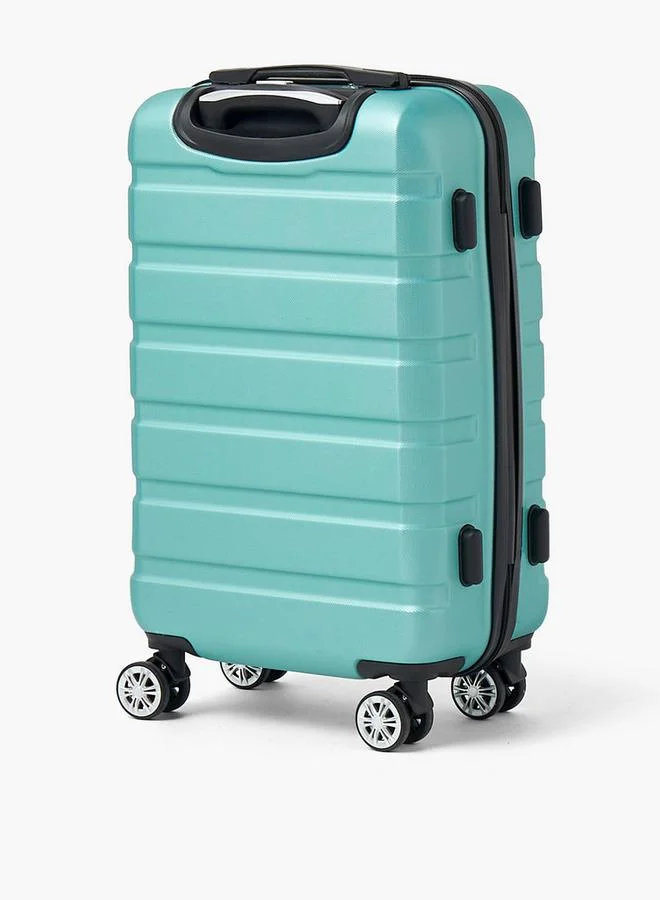 Wave GREEN Textured Hardcase Luggage Trolley With Retractable Handle - 20 Inches Cabin Bag  | Best Price UAE