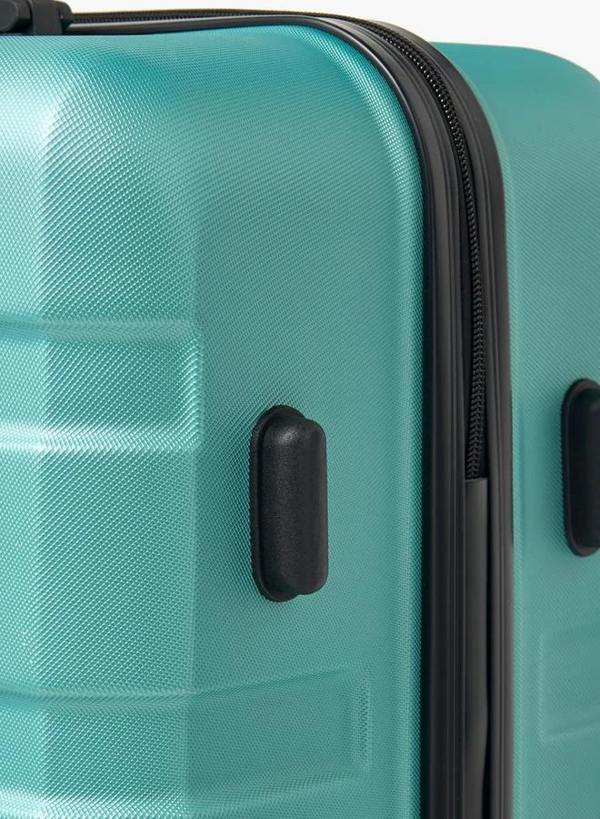 Wave GREEN Textured Hardcase Luggage Trolley With Retractable Handle - 20 Inches Cabin Bag  | Best Price UAE