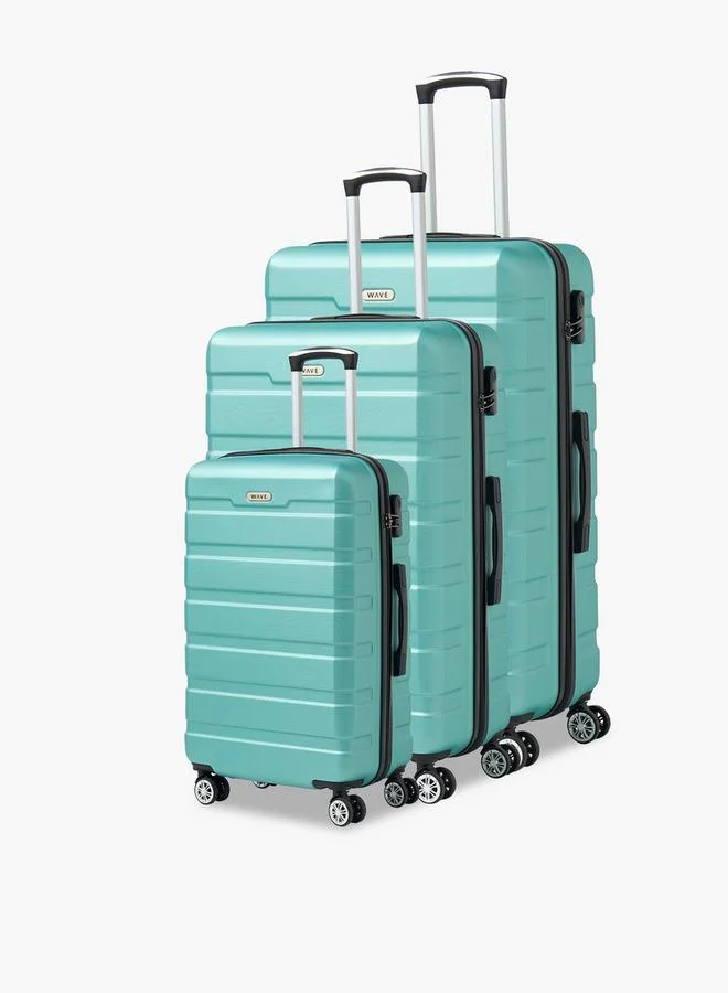 وايف Textured Hardcase Luggage Trolley With Retractable Handle - 20 Inches Cabin Bag