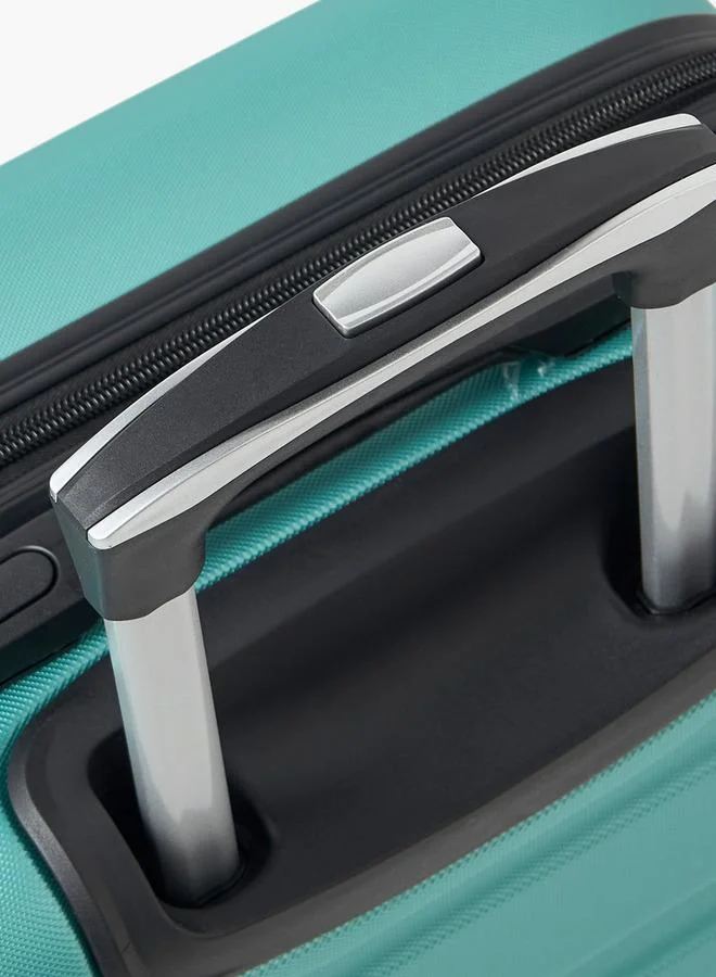 Wave GREEN Textured Hardcase Luggage Trolley With Retractable Handle - 20 Inches Cabin Bag  | Best Price UAE