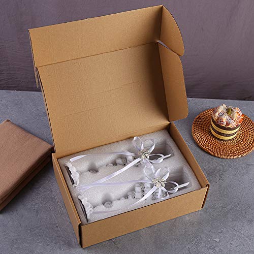 TANG SONG Set of 2 Pearl Flower Style Elegant Wedding Champagne Glass Set for Parties Weddings Birthdays Anniversaries - Image 5