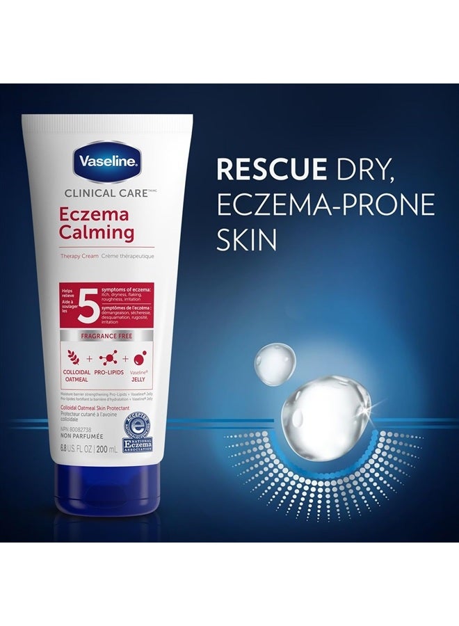 Vaseline لوسيون الإكزيما، كريم العلاج المهدئ 2-عبوة مع دقيق الشوفان الغروي + علاج الشفاه الأصلي من فازلين للشفاه الجافة مع هلام البترول (مجموعة 3 قطع) - Image 4