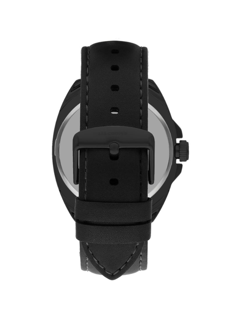 Lee Cooper ساعة يد جلدية للرجال بتصميم تونيو LC07858.651 - 45 مم - Image 3