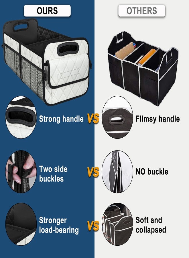 Deosk Car Trunk Organzier and Storage with 6 Big Pocket,Car Accessories for Women/Men 70L Waterproof Polyester Trunk Organzier for Car/SUV/Minivan/Truck(Large, Beige) - Image 5
