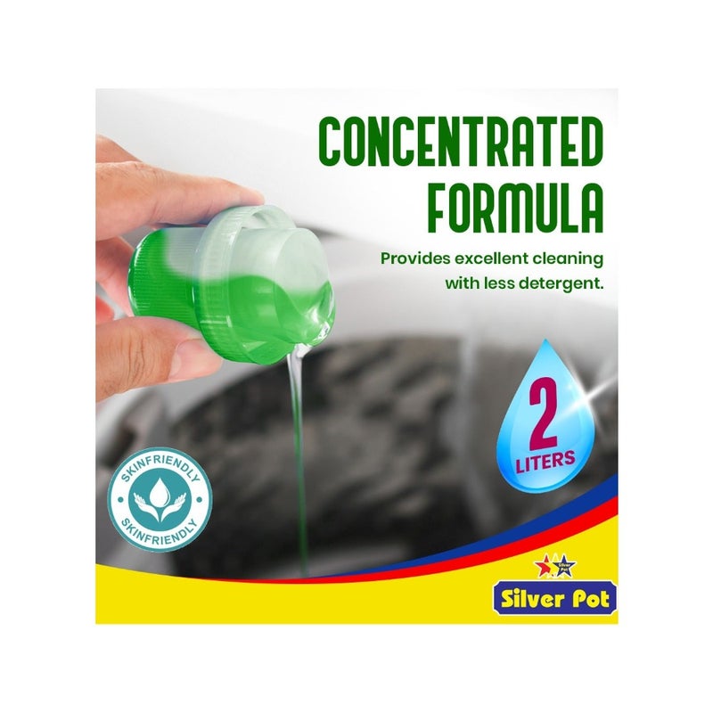 Green Liquid Laundry Detergent Twin Pack 2 x 2 Litres, Powerful Deep Clean Formula, Fresh Scent, Suitable for All Washers - Image 5