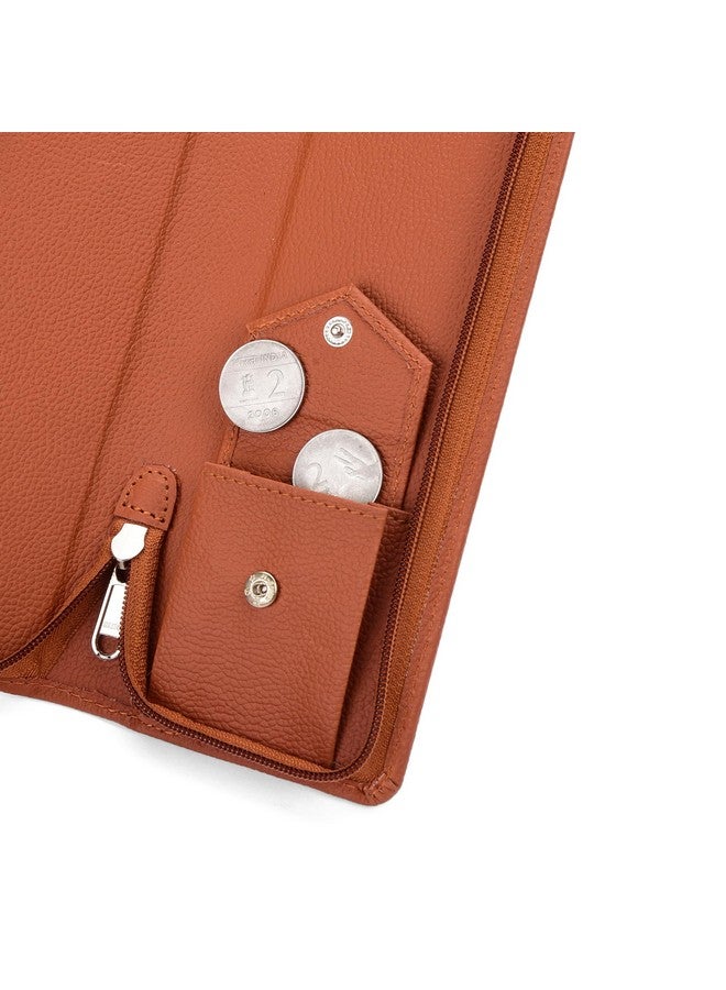 Essart Sarvika Collection PU Leather Key Pouch Wallet Holder for Men & Women - 32.50Cm Durable Bank Locker Keychain Case, Brown - Image 3