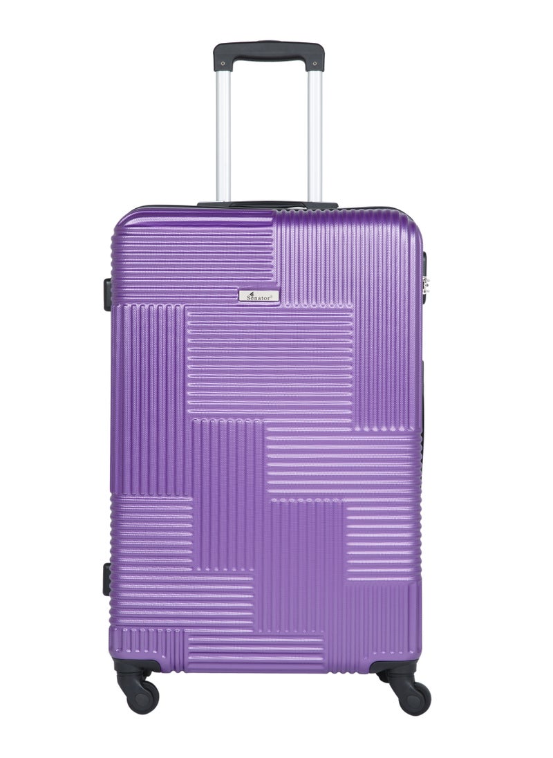 SENATOR Hard Case Travel Bag Luggage Trolley for Unisex ABS Lightweight Suitcase with 4 Spinner Wheels KH110 Violet  - Image 2