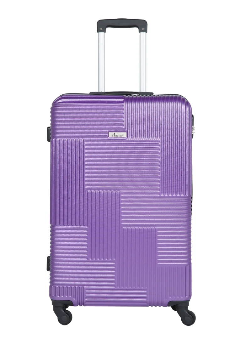 سيناتور Hard Case Travel Bag Luggage Trolley for Unisex ABS Lightweight Suitcase with 4 Spinner Wheels KH110 Violet