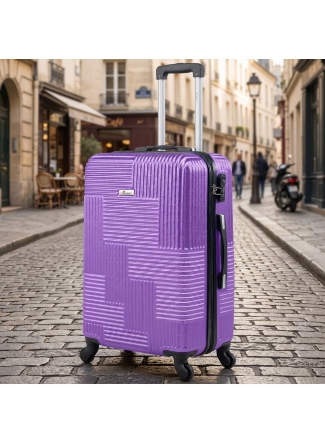 SENATOR Hard Case Travel Bag Luggage Trolley for Unisex ABS Lightweight Suitcase with 4 Spinner Wheels KH110 Violet - Image 2