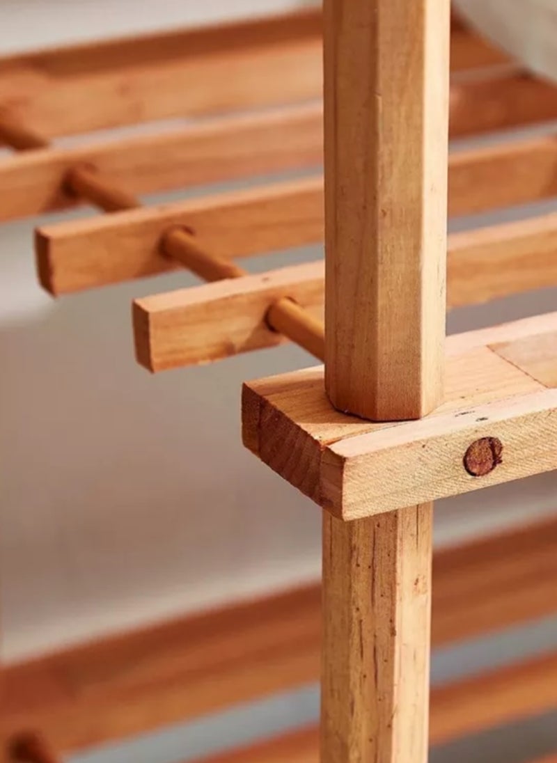 4 Tier Natural Bamboo Wooden Shoe Rack Organiser Stand Storage - Image 5