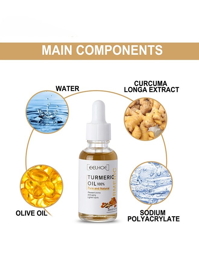 EELHOE - Turmeric Oil 100% Pure and Natural, Pleasant Aroma, Anti-aging, Black Spot Removing and Lighten Spots 30ml - Image 1
