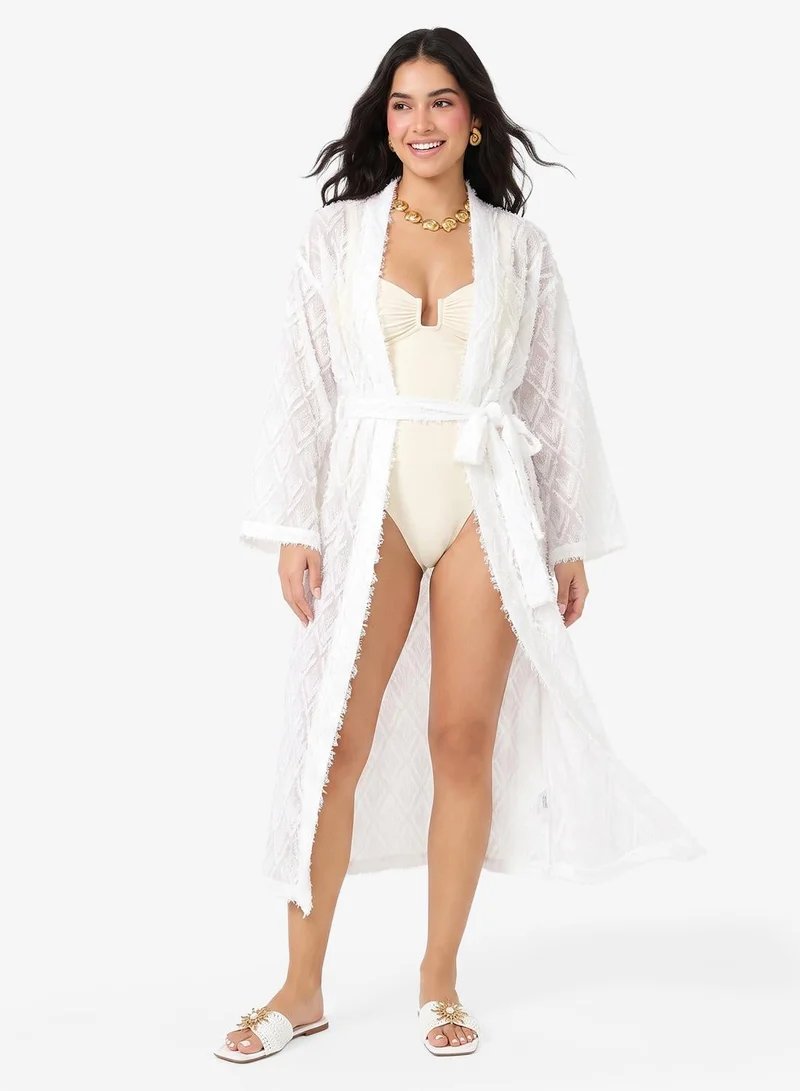 Ginger Baby Frill Detail Beachwear Robe