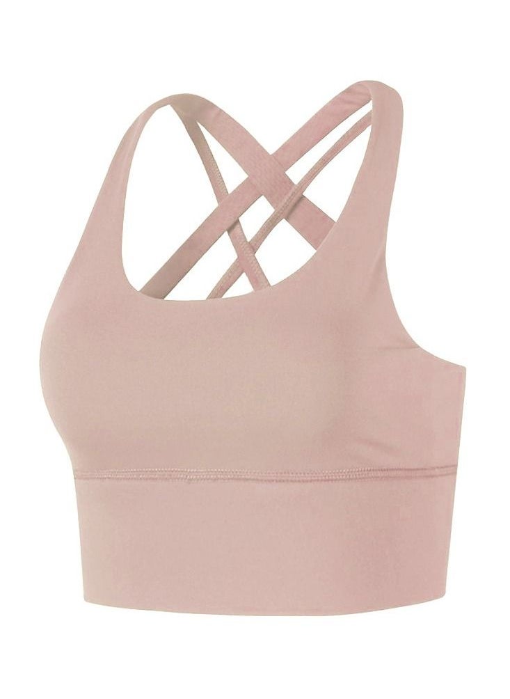 Loquat Women Quick Dry Breathable Sports Bra Pink  - Image 1