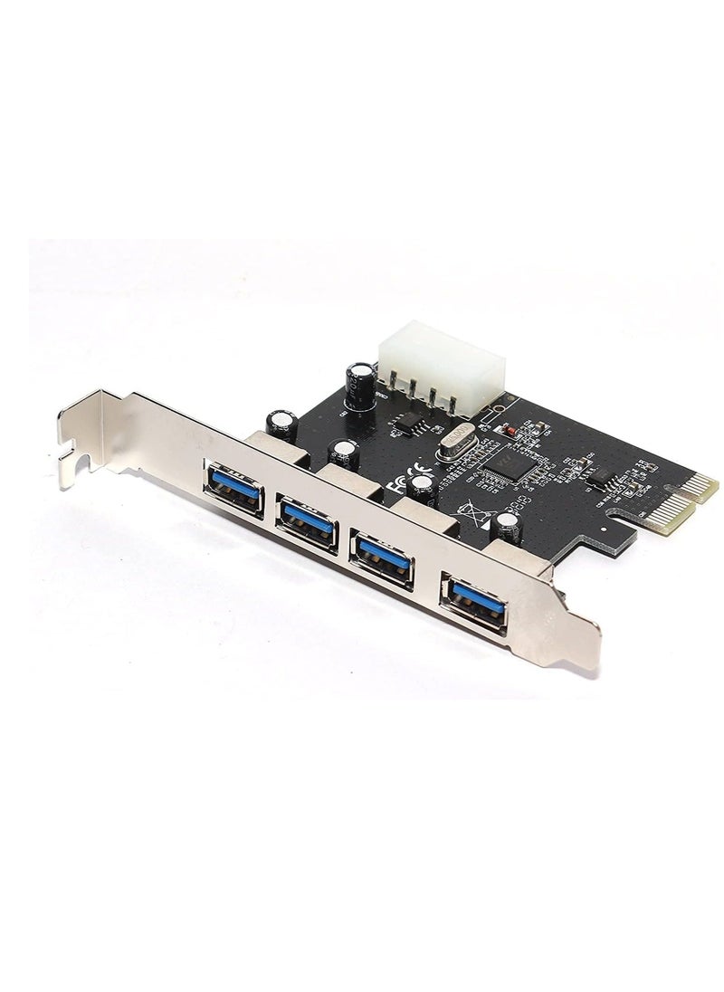 Generic Meshiv 4-Port PCI Express USB 3.0 Expansion Card – 5V 4-Pin Power Connector, Up to 5Gbps Speed  - Image 1