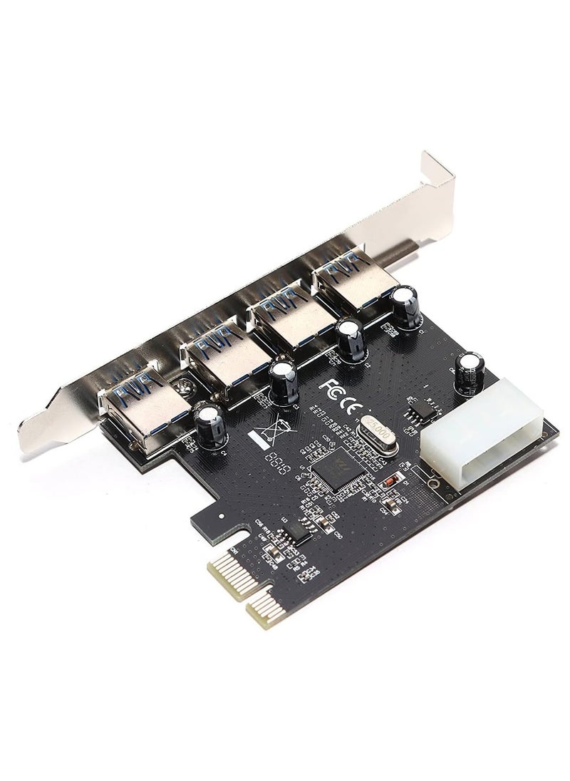 Generic Meshiv 4-Port PCI Express USB 3.0 Expansion Card – 5V 4-Pin Power Connector, Up to 5Gbps Speed  - Image 3