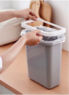 Perfii Hanging Trash Can Kitchen Cabinet Door Hanging Storage Waste Bin Garbage Plastic Bag Holder Basket, Slim Trash Bin  - Image 5