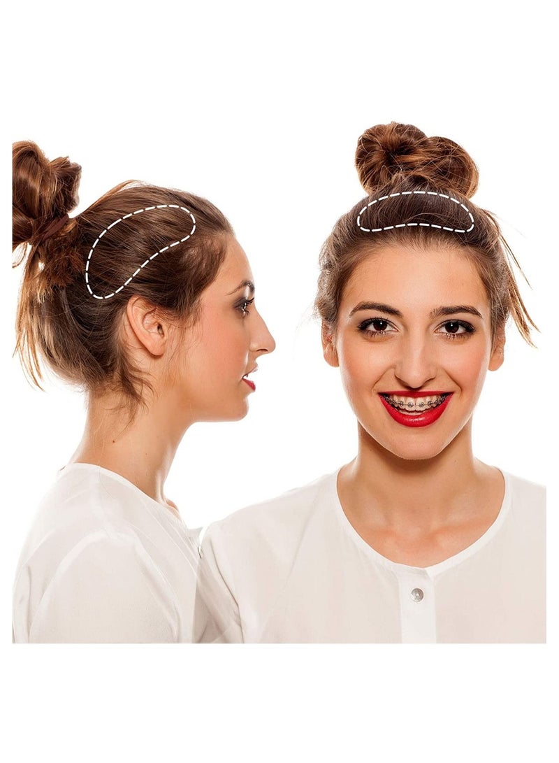 إستيل وسادة للشعر شعر مستعار سماكة الشعر منفوش شعر مستعار طبيعي شعر مستعار حقيقي قطعة وسادة غير مرئية Traceless Hairpiece Clip Extension بني فاتح - Image 4