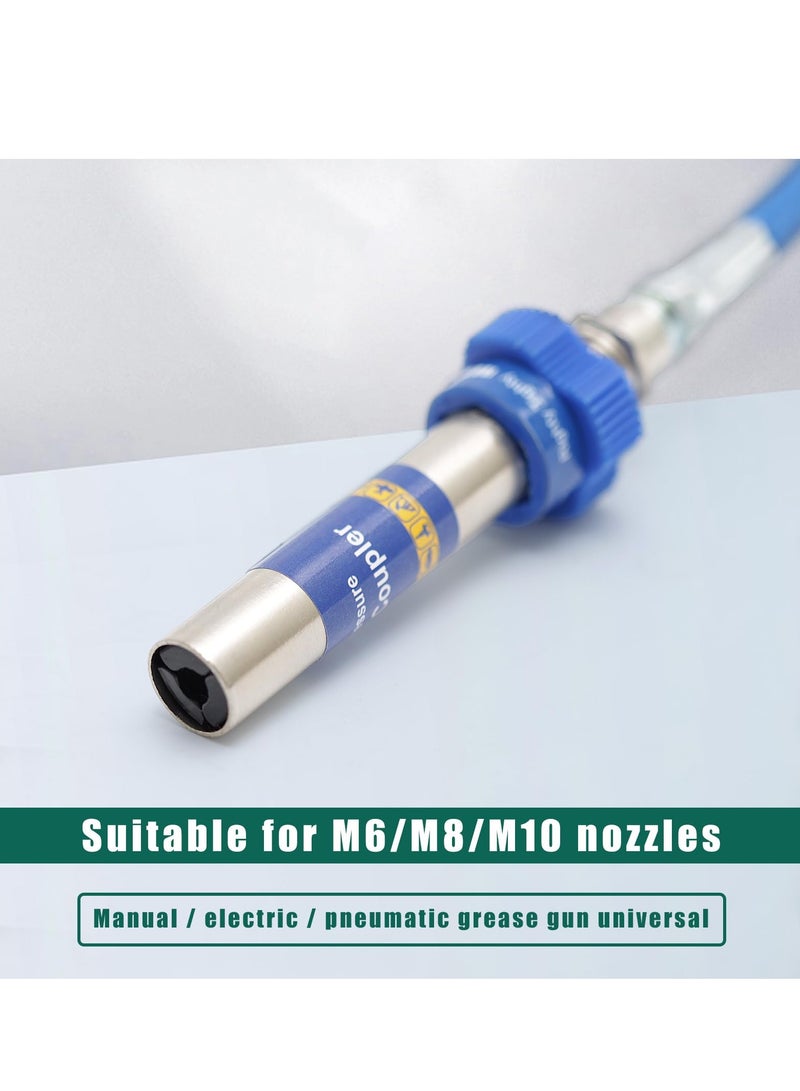 SOLARAE High Pressure Grease Coupler, Grease Coupler Fittings Hose Extensions, 8th Generation Lock Clamp Type Grease Gun Tip Adapter Nozzles ,Fits All Grease Fast Lock and Release - Image 2